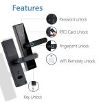 SmartX WiFi Fingerprint Door Lock Tuya Smart Life App – 6 Unlock Options (SX-578) - Image 3